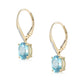 14KT Yellow Gold Aquamarine Studs Earrings