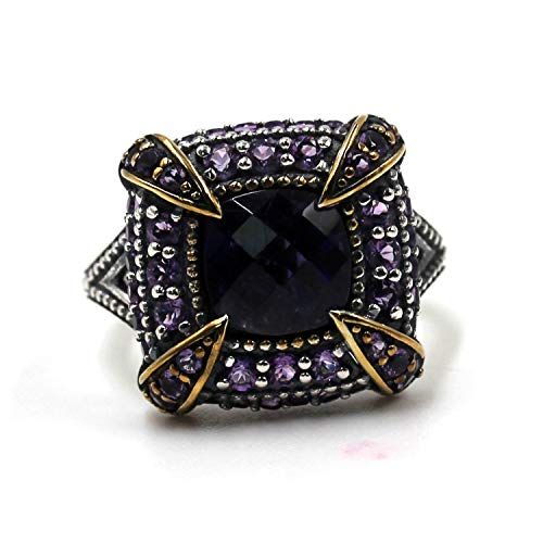 925 Sterling Silver Iolite,African Amethyst Ring