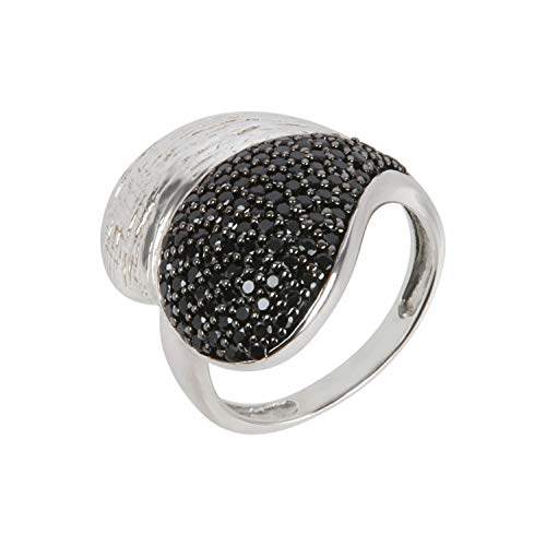 925 Sterling Silver Black Spinel Ring