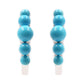 925 Sterling Silver Sleeping Beauty Turquoise Hoop Earrings