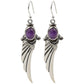 925 Sterling Silver African Amethyst Dangle And Drop Earrings