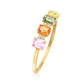 14KT Gold Multi Sapphire Gemstone Band Rings