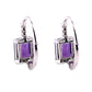 925 Sterling Silver Pink Topaz Gemstone Dangle Earrings