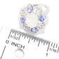 925 Sterling Silver Rainbow Moonstone and Tanzanite Gemstone Solitaire Rings