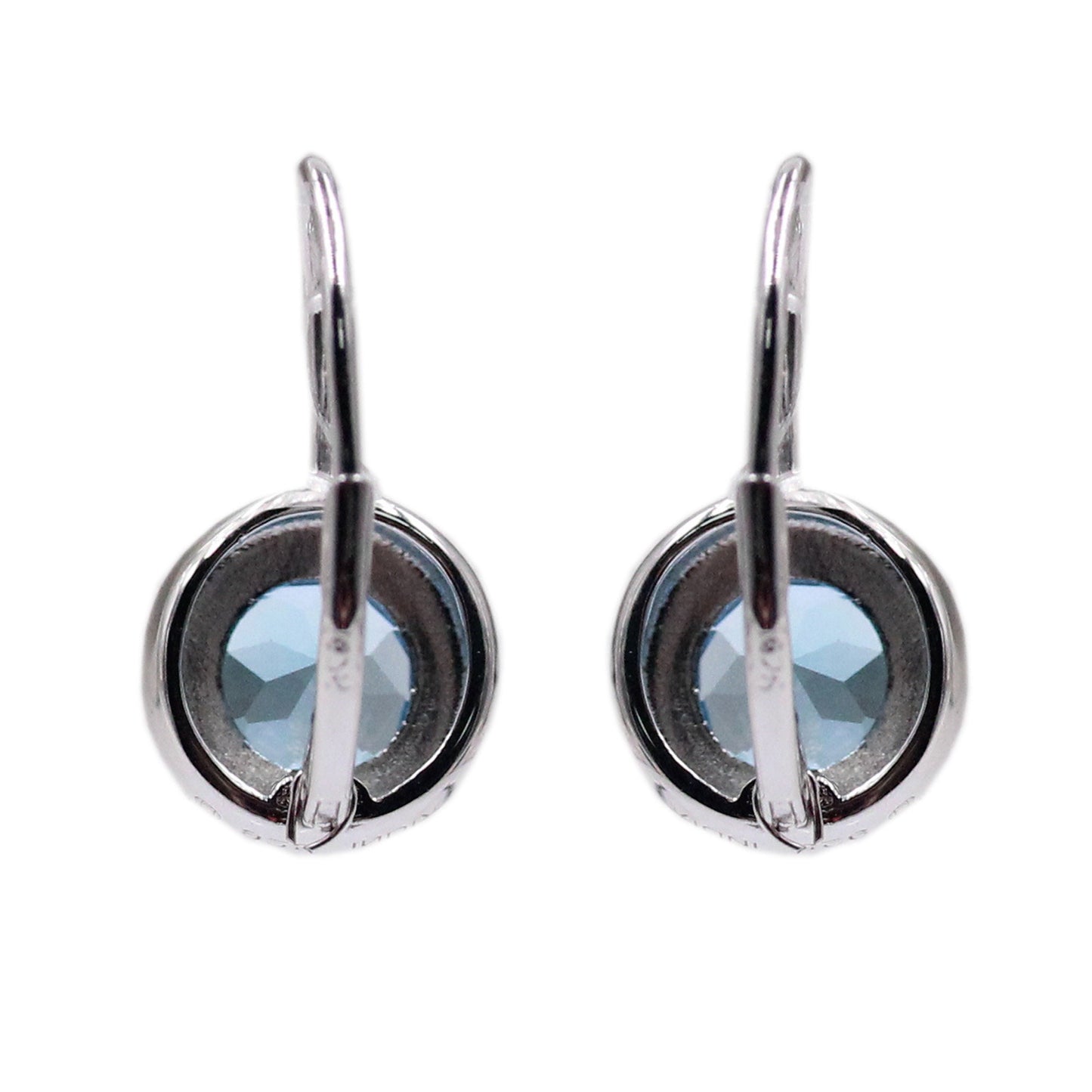 925 Sterling Silver Swiss Blue Topaz Dangle Earring