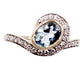 14Kt Gold Aquamarine and Diamond Solitaire Ring