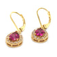 925 Sterling Silver Pink Topaz Gemstone Silver Earring