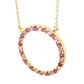 18k Yellow Gold Plated Over Sterling Silver Multi Gemstone Necklaces