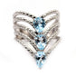 925 Sterling Silver Sky Blue Topaz 3-Stone Ring