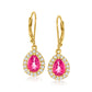 925 Sterling Silver Pink Topaz Gemstone Silver Earring