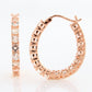 Rose Gold Over Sterling Silver Morganite Gemstone Hoop Earrings