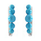 925 Sterling Silver Sleeping Beauty Turquoise Hoop Earrings