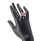 14K Rose Vermeil 2.39ctw Oval Morganite & White Zircon Scrollwork Ring US5