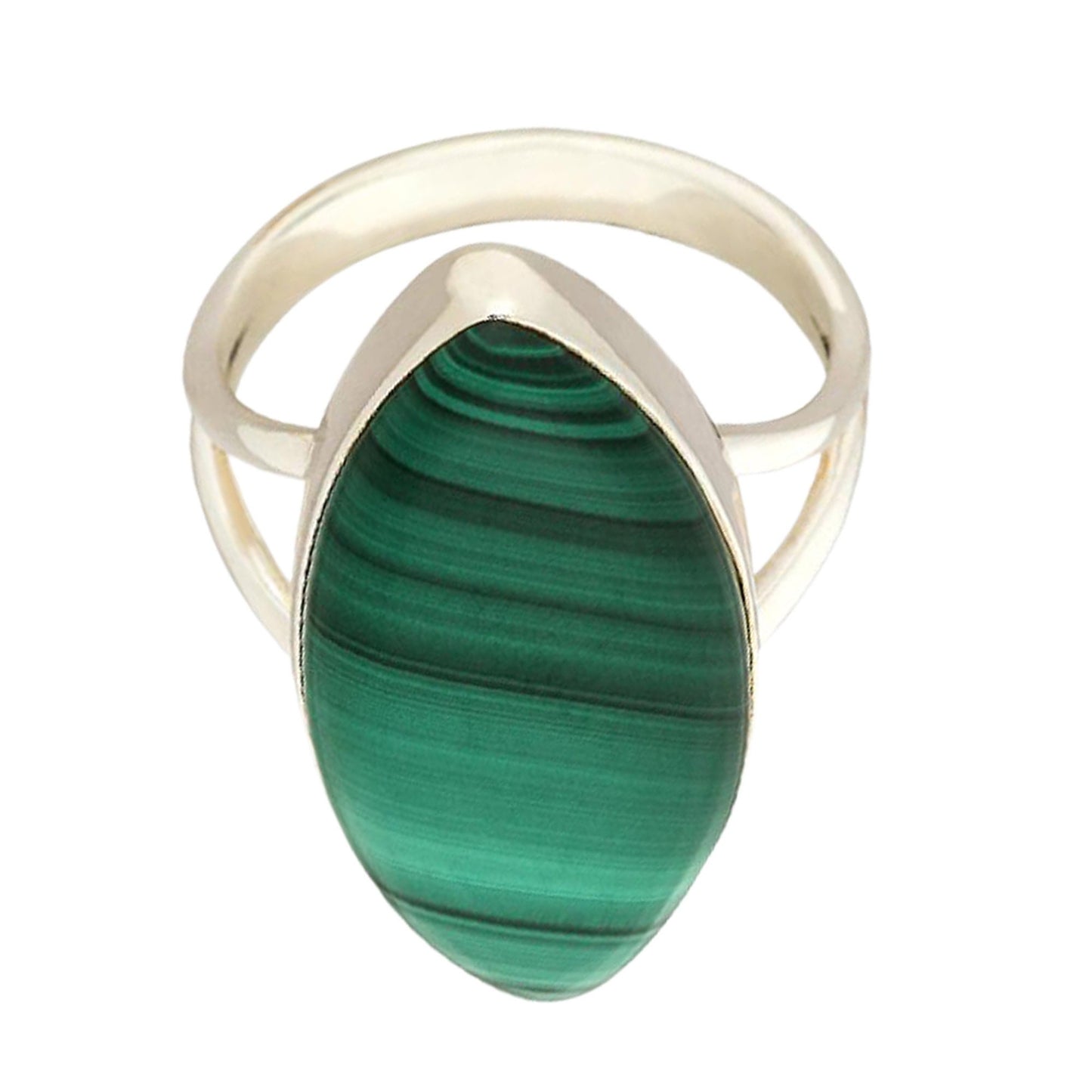 Natural Malachite Gemstone Ring 925 Sterling Silver Ring Boho And Hippie Ring For Women Solitaire Ring Fine Jewelry Gift For Her