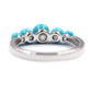 Sterling Silver Sleeping Beauty Turquoise Gemstone Band Rings