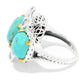 925 Sterling Silver Tyrone Turquoise Gemstone Cocktail Ring