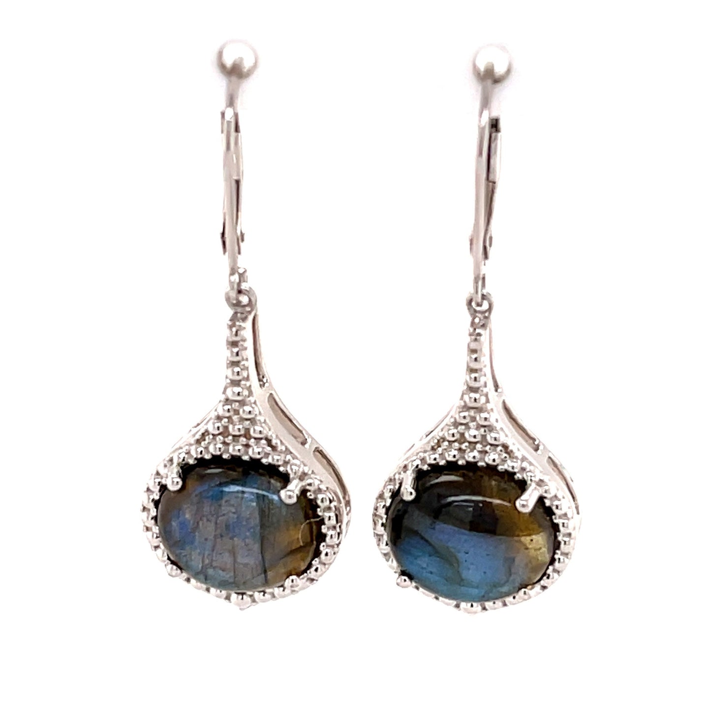 Sterling Silver 925 Labradorite Dangle Earrings