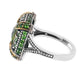 925 Sterling Silver Peridot Gemstone Cocktail Ring