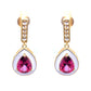 925 Sterling Silver Teardrop Earrings Fine Jewelry Gold Plated Earrings Natural Pink Topaz Earrings For Women's, Gift For Her