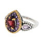 925 Sterling Silver Red Garnet Gemstone Solitaire Ring