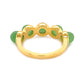 18k Yellow Gold Plated Over Sterling Silver Sleeping Beauty Turquoise 5-Stone Ring