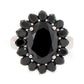 925 Sterling Silver Black Spinel Gemstone Ring