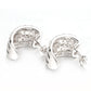 925 Sterling Silver White Topaz Half Hoop Earrings