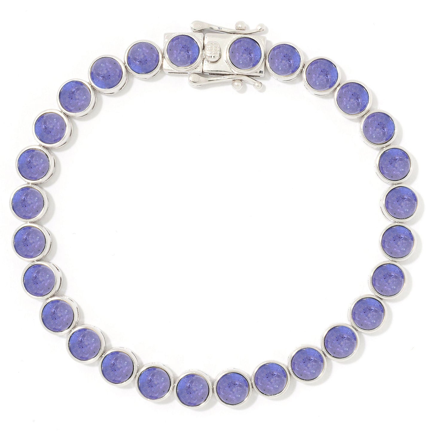 925 Sterling Silver African Amethyst Gemstone Tennis Bracelets