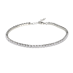 Pinctore Sterling Silver Black Spinel Tennis Bracelet, 7"