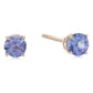 10k Gold Multi Gemstone Option 4mm Round Stud Earrings