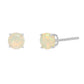 10k Gold Multi Gemstone Option 4mm Round Stud Earrings