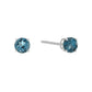 10k Gold Multi Gemstone Option 4mm Round Stud Earrings