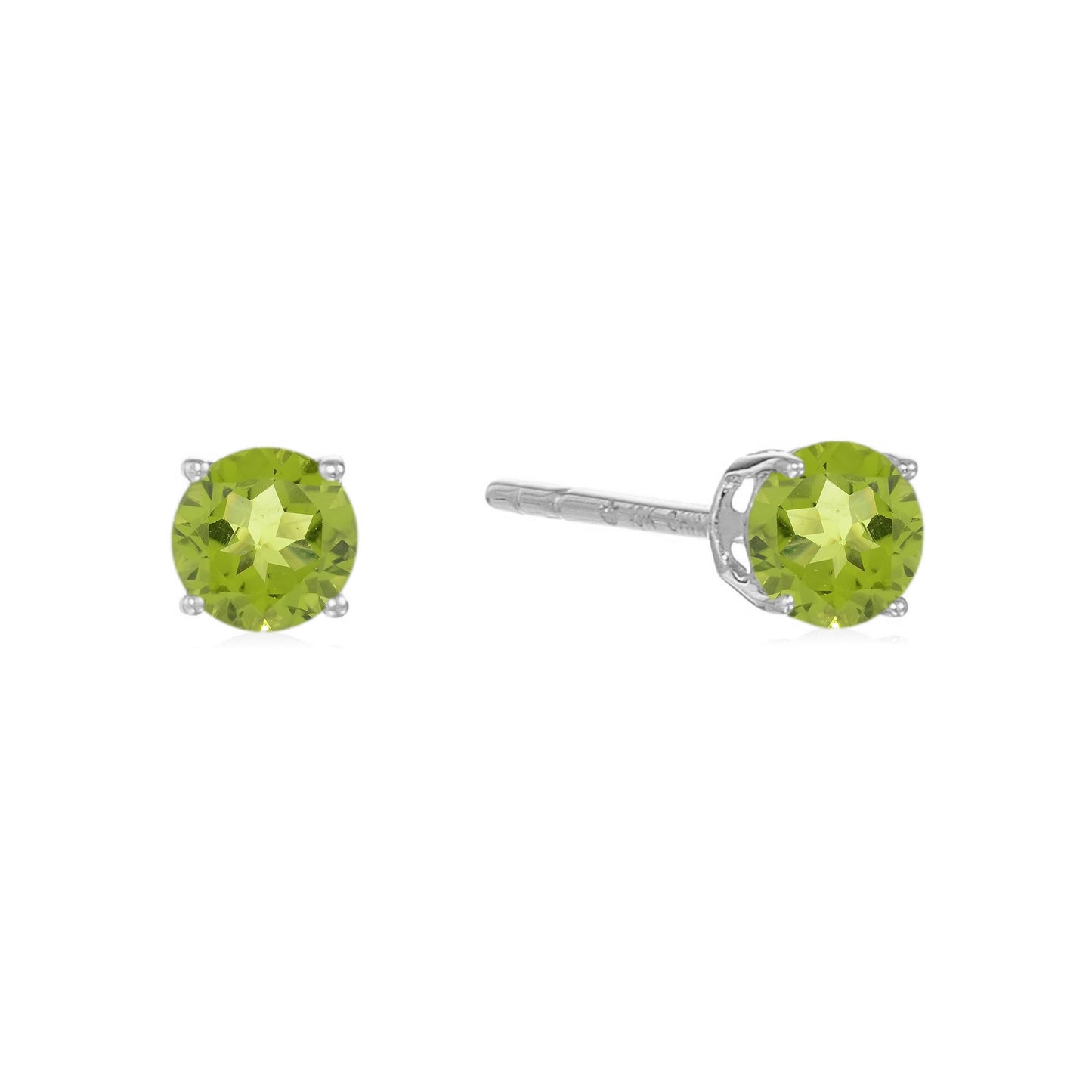 10k Gold Multi Gemstone Option 4mm Round Stud Earrings