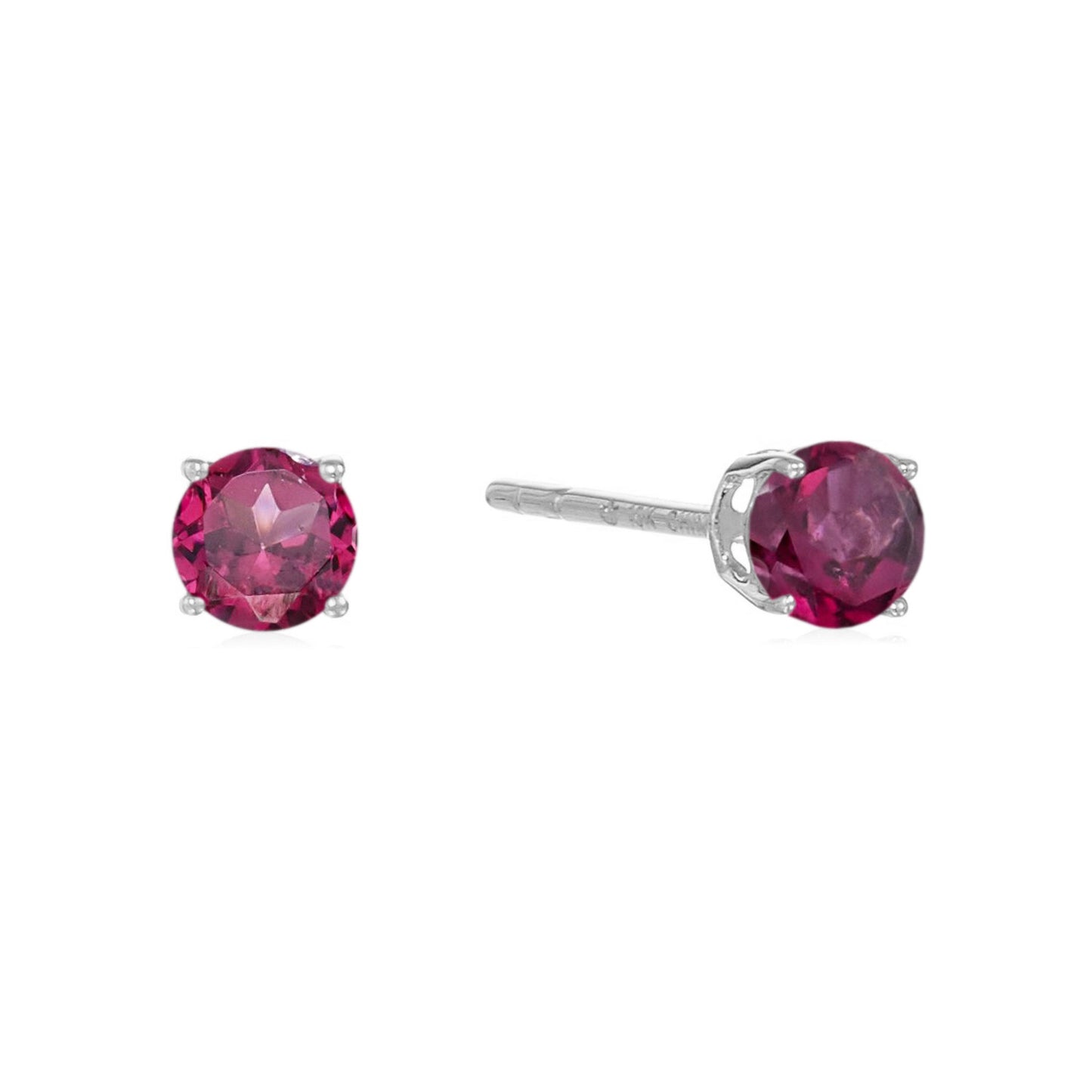 10k Gold Multi Gemstone Option 4mm Round Stud Earrings