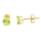 10k Gold Multi Gemstone Option 4mm Round Stud Earrings