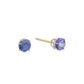 10k Gold Multi Gemstone Option 4mm Round Stud Earrings