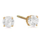 10k Gold Multi Gemstone Option 4mm Round Stud Earrings