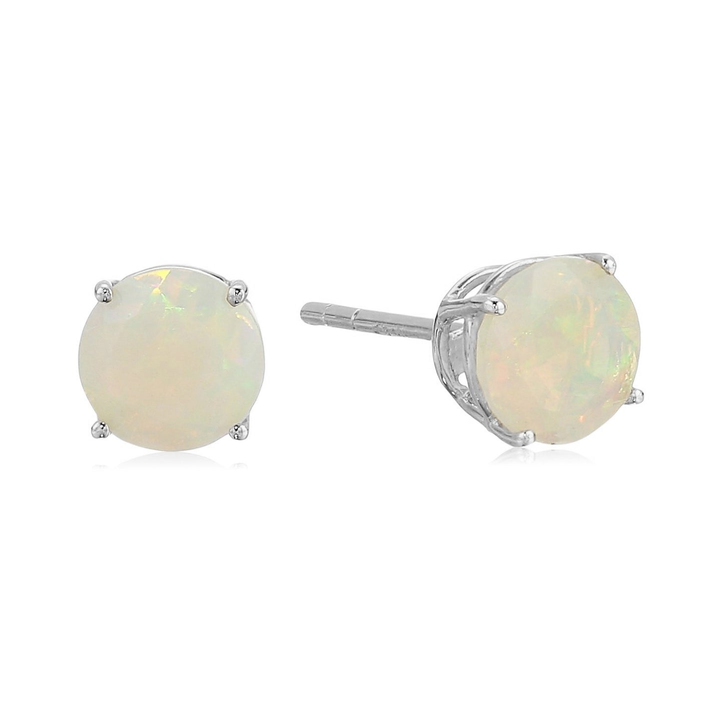 10k Multi Gemstone Option Round Stud Earrings