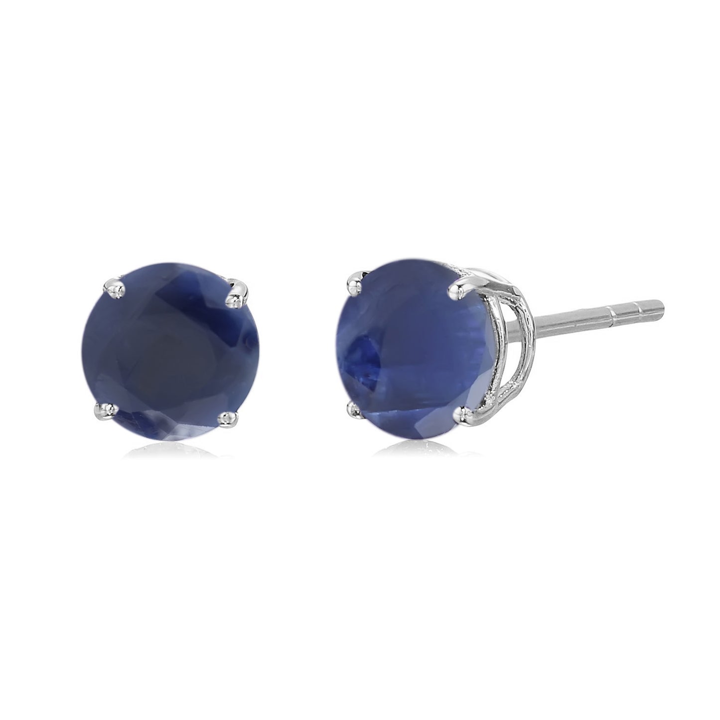 925 Sterling Silver African Amethyst Stud Earrings