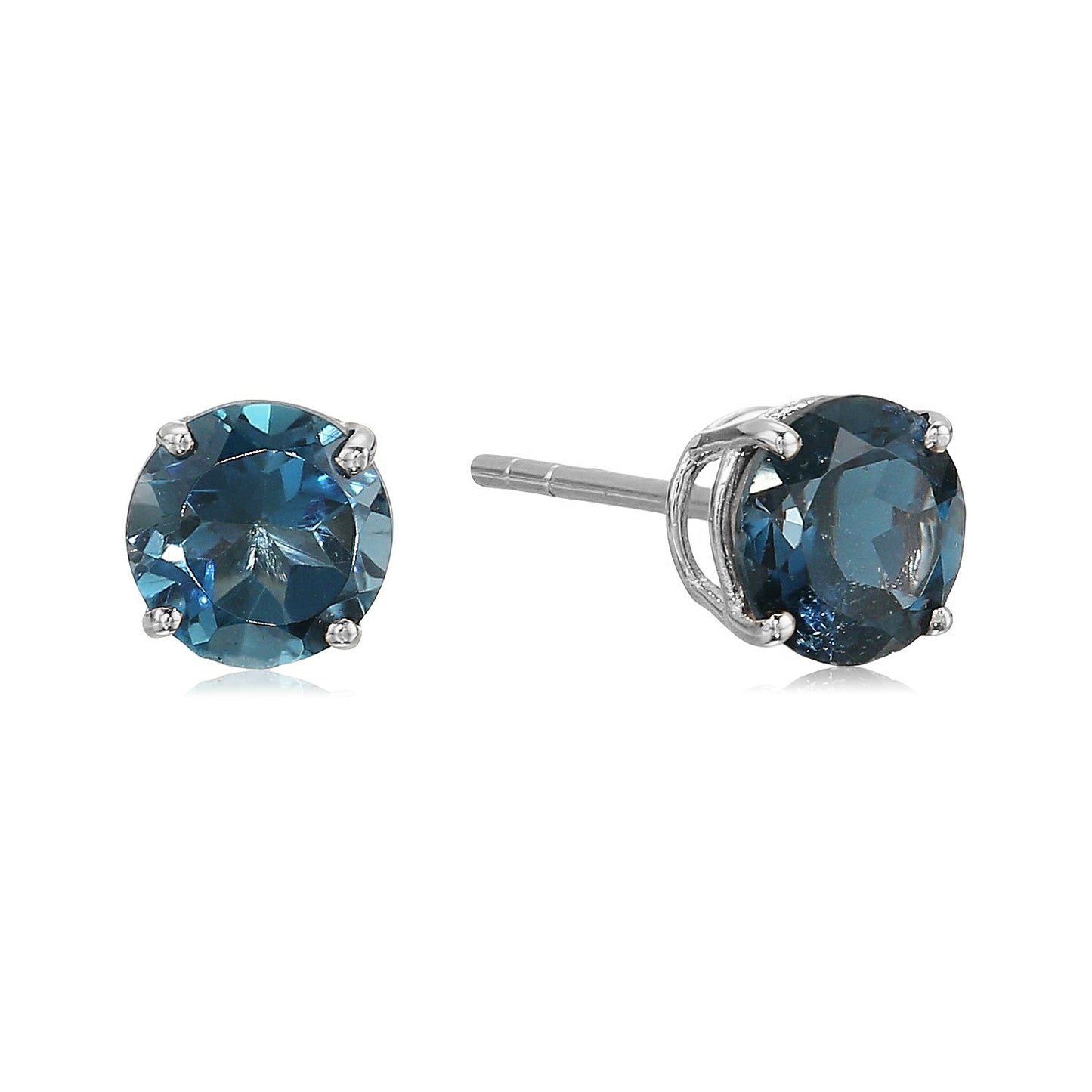 10k Multi Gemstone Option Round Stud Earrings