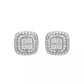 Sterling Silver Halo Stud Earrings with 1/10 Ct Prong-Set Round-Cut Diamonds – For Women