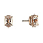 10K Rose Gold Classic Solitaire Stud Earrings, Oval Shape, 7x5mm in Genuine Multi Gemstone Option, Friction Back