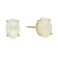 10K Rose Gold Classic Solitaire Stud Earrings, Oval Shape, 7x5mm in Genuine Multi Gemstone Option, Friction Back