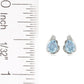 925 Sterling Silver Green Amethyst And Sky Blue Topaz Gemstone Stud Earrings