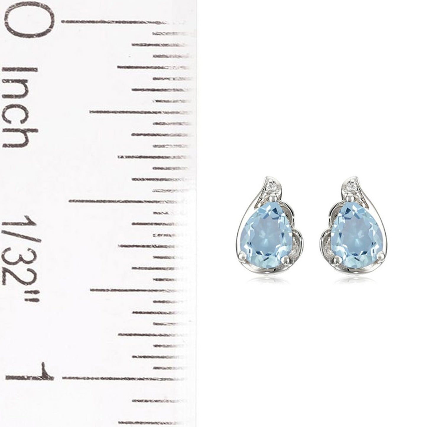 925 Sterling Silver Green Amethyst And Sky Blue Topaz Gemstone Stud Earrings