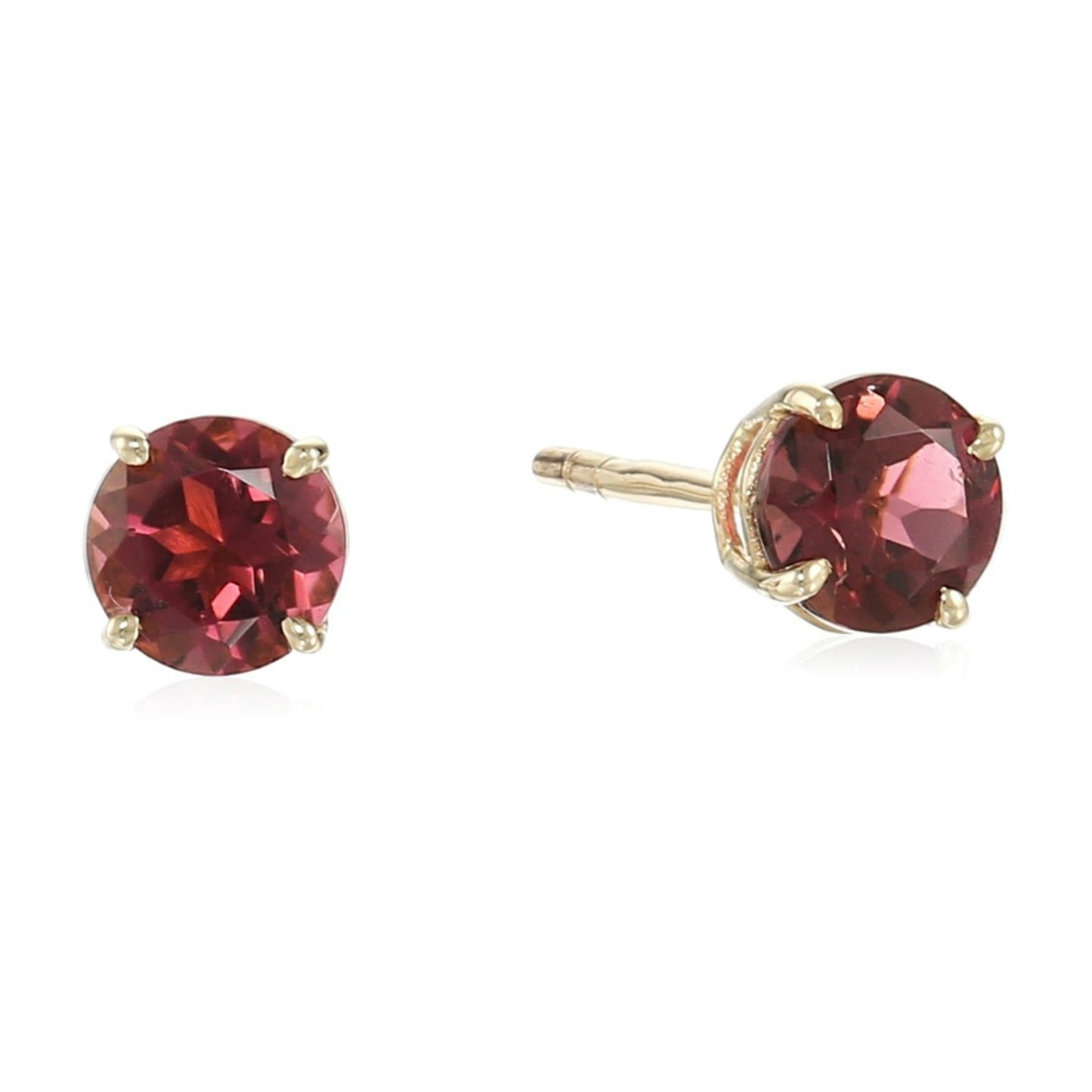 10k Gold Multi Gemstone Option Round Stud Earring