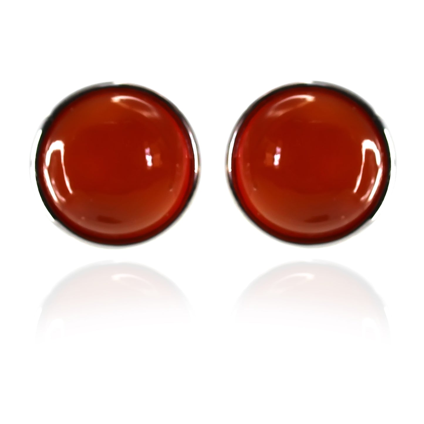 925 Sterling Silver Black Onyx Gemstone Stud Earrings