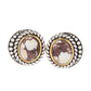 925 Sterling Silver White Buffalo Gemstone Stud Earrings