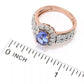 14K Rose Gold 1.47ctw Tanzanite & Diamond Double Row Ring