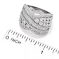 14K White Gold 1.63ctw Tapered Baguette & Round Diamond Ring, Size US7